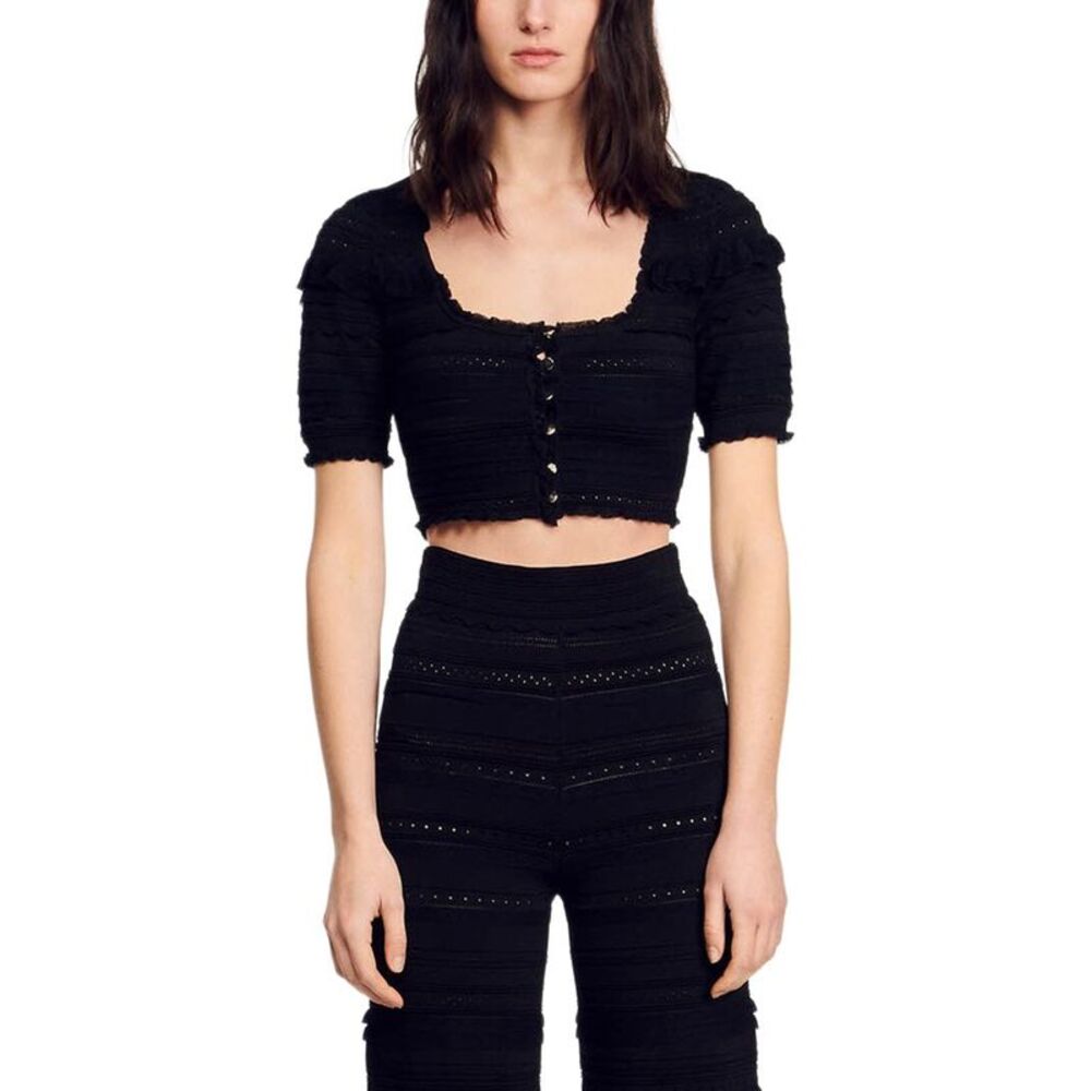 Sandro Womens  Frilene Cardigan